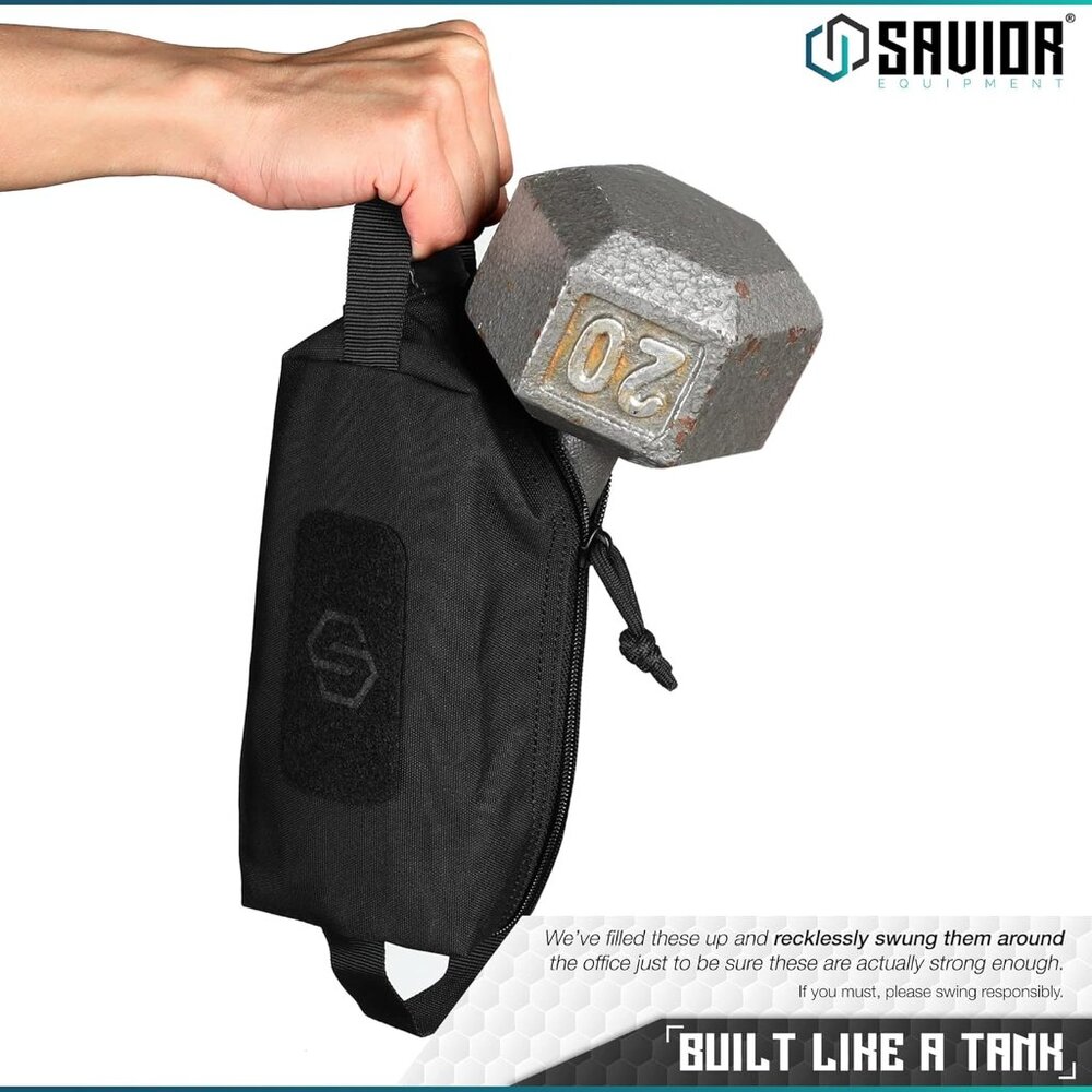 Loose Sacs 4-Pack Tactical Ammo Pouch Firearm Ammunition Carrier Bag, ID Patches - Picture 8 of 8